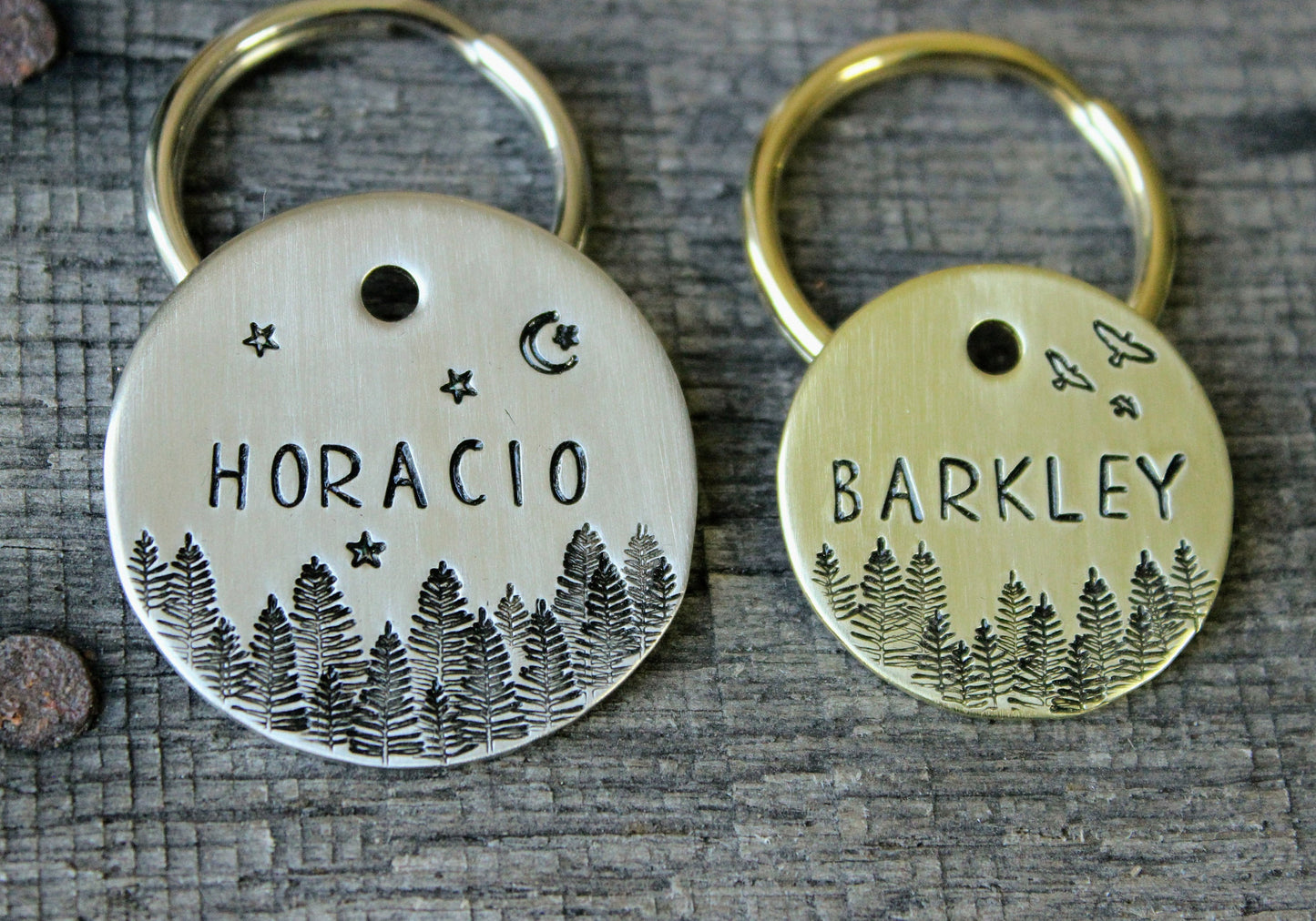 Personalized pet id tag - Evergreens