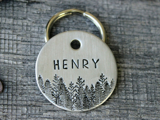 Personalized pet id tag - Forest