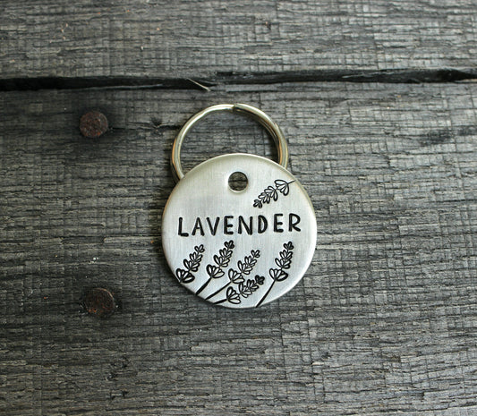 Personalized pet id tag - Lavender